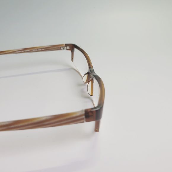 O&X New York OP-34 eyeglasses brown stripe rectangular full frame 51-18 145 C7 - Picture 6 of 11